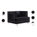 Meridian Lucas Black Velvet Chair IMAGE 5