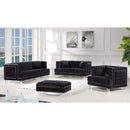 Meridian Lucas Black Velvet Sofa IMAGE 5