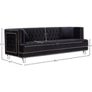 Meridian Lucas Black Velvet Sofa IMAGE 6