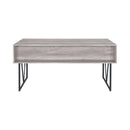  Coaster Furniture Analiese 801999 63-inch 4-Drawer Writing Desk - Grey Driftwood IMAGE 4