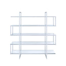  Coaster Furniture Elmer 801304 63-inch 5-shelf Bookshelf - Clear and Chrome IMAGE 1