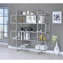  Coaster Furniture Elmer 801304 63-inch 5-shelf Bookshelf - Clear and Chrome IMAGE 5