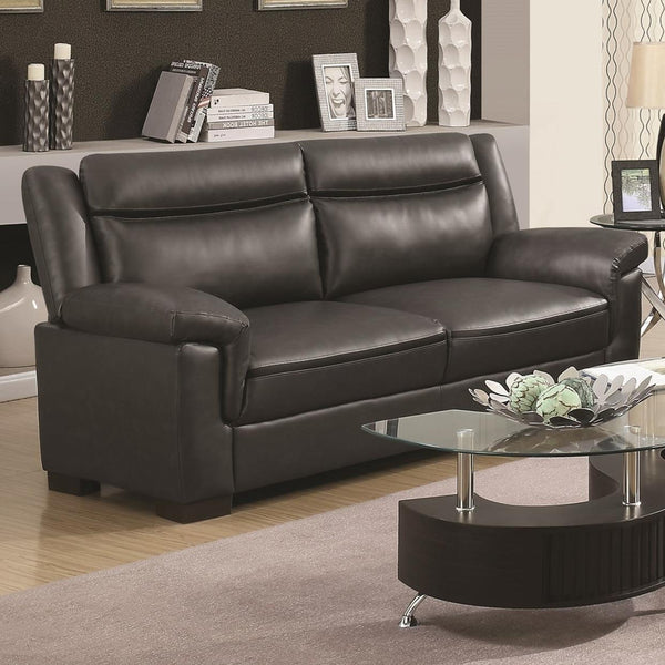 Coaster Furniture Arabella Stationary Leatherette Sofa 506591 IMAGE 1