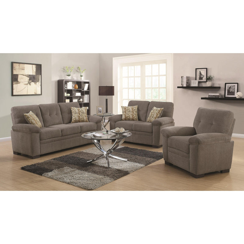 Coaster Furniture Fairbairn Stationary Fabric Loveseat 506582 IMAGE 2