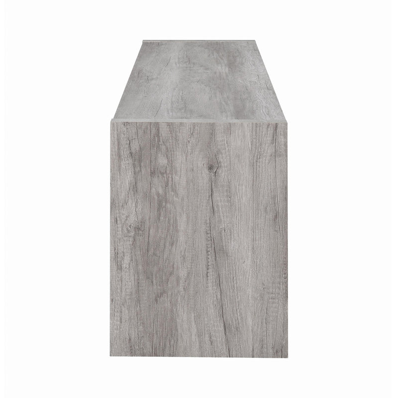 Coaster Furniture Burke 701025 2-door Engineered Wood 71" TV Stand - Grey Driftwood IMAGE 4