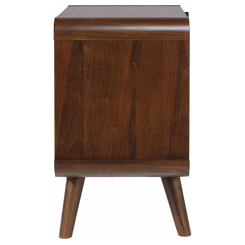  Coaster Furniture Robyn 205132 2-Drawer Nightstand Bedside Table - Dark Walnut IMAGE 4