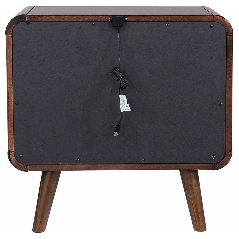  Coaster Furniture Robyn 205132 2-Drawer Nightstand Bedside Table - Dark Walnut IMAGE 6