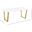 Meridian Cameron Gold Dining Table IMAGE 4