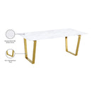 Meridian Cameron Gold Dining Table IMAGE 5