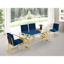 Meridian Pierre Gold Dining Table IMAGE 4