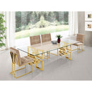 Meridian Pierre Gold Dining Table IMAGE 5