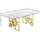 Meridian Pierre Gold Dining Table IMAGE 6