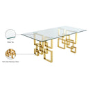 Meridian Pierre Gold Dining Table IMAGE 7