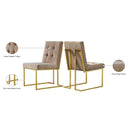 Meridian Pierre Beige Velvet Dining Chair IMAGE 6