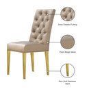 Meridian Capri Beige Velvet Dining Chair IMAGE 5