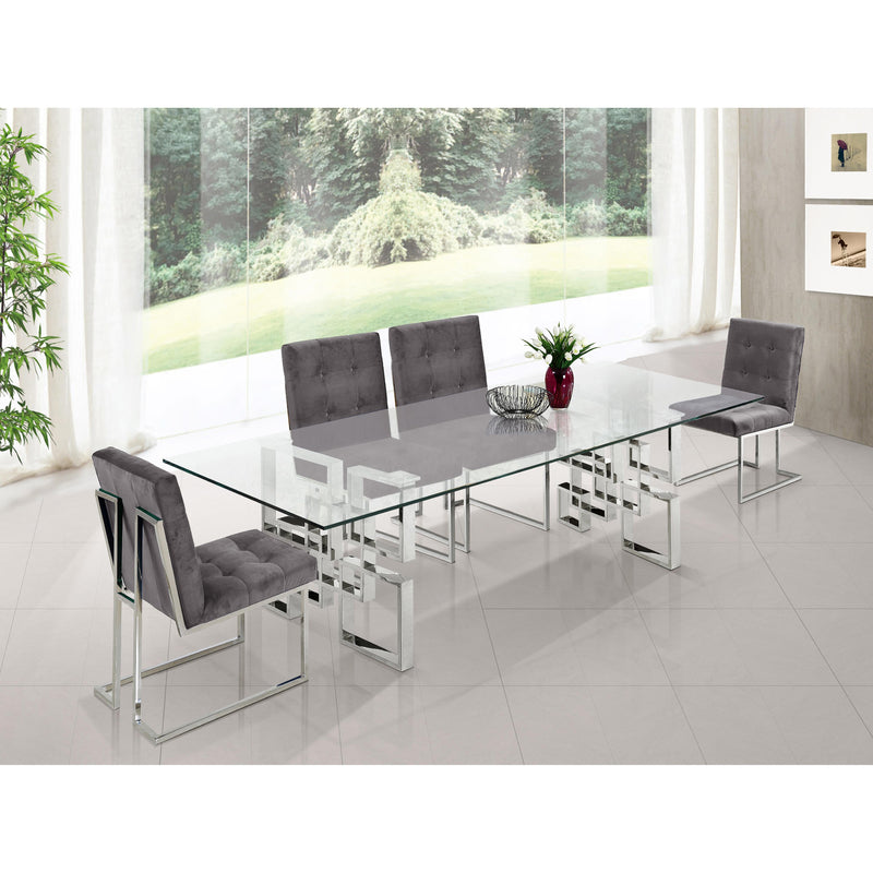 Meridian Alexis Chrome Dining Table IMAGE 3