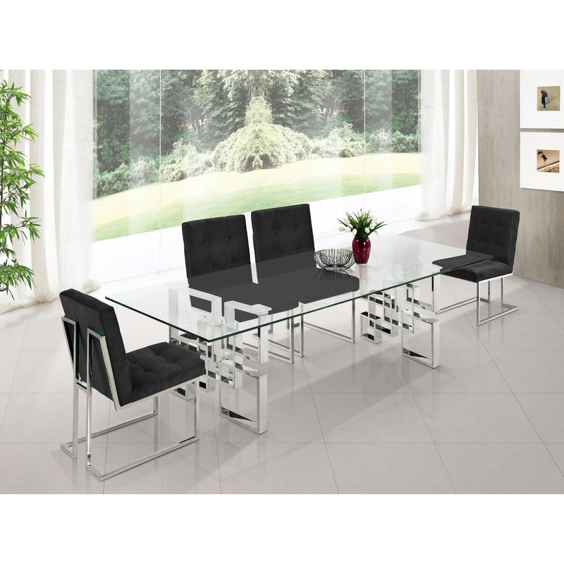 Meridian Alexis Chrome Dining Table IMAGE 4