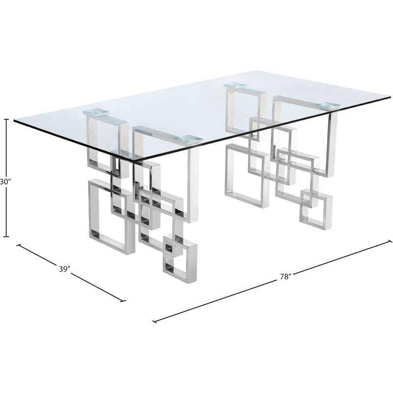 Meridian Alexis Chrome Dining Table IMAGE 5