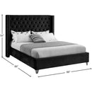 Meridian Aiden Black Velvet King Bed IMAGE 8