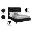 Meridian Aiden Black Velvet Queen Bed IMAGE 9