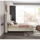 Meridian Aiden Cream Velvet Full Bed IMAGE 5