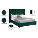 Meridian Aiden Green Velvet Queen Bed IMAGE 9