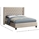 Meridian Ashton Beige Linen Textured King Bed IMAGE 3