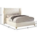 Meridian Soho White Vegan Leather King Bed IMAGE 3