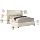 Meridian Soho White Vegan Leather King Bed IMAGE 4