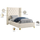 Meridian Soho White Vegan Leather Twin Bed IMAGE 4