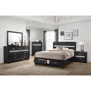  Coaster Furniture Miranda 206361KE 51-inch Wood Eastern King Storage Panel Bed - Black IMAGE 7