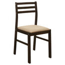  Coaster Furniture Bucknell 130005 3-piece Round Drop Leaf Dining Table Set - Cappuccino IMAGE 4