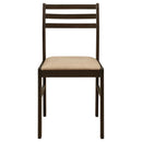  Coaster Furniture Bucknell 130005 3-piece Round Drop Leaf Dining Table Set - Cappuccino IMAGE 5