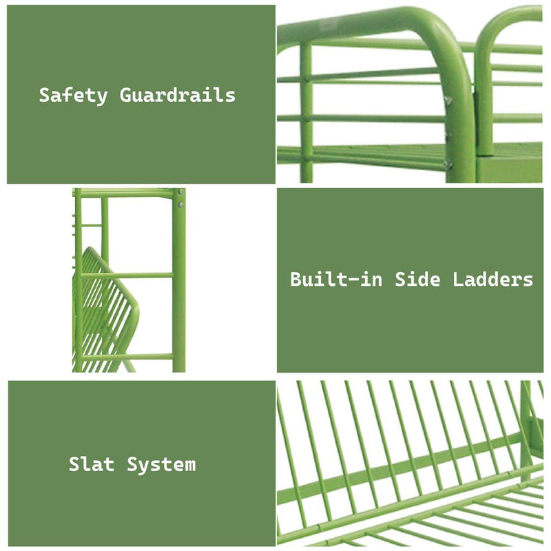 Acme Furniture Eclipse 02091W-GR Twin/Full Futon Bunk Bed IMAGE 6