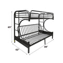 Acme Furniture Eclipse 02093BK Twin XL/Queen Futon Bunk Bed IMAGE 5