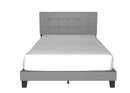 930Grey Velvet Full Platform Bed