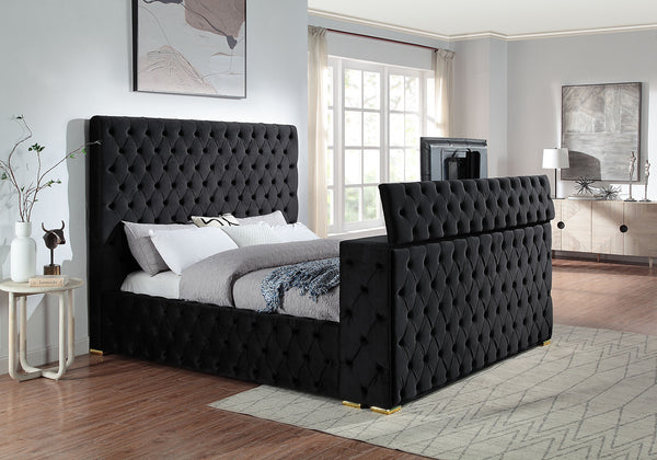 Luxe Cannes Plus Black King TV Bed