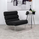 Serreta Boucle Upholstered Armless Accent Chair With Clear Acrylic Frame Black 903162