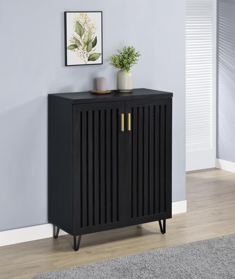 Coaster Furniture 950422 BRIXTON 2-DOOR ENTRYWAY SHOE STORAGE CABINETS BLACK