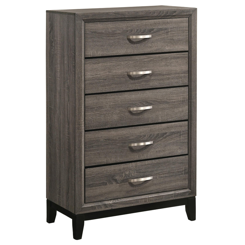 Coaster Furniture Watson 212425 5-Drawer Bedroom Chest - Grey Oak IMAGE 1