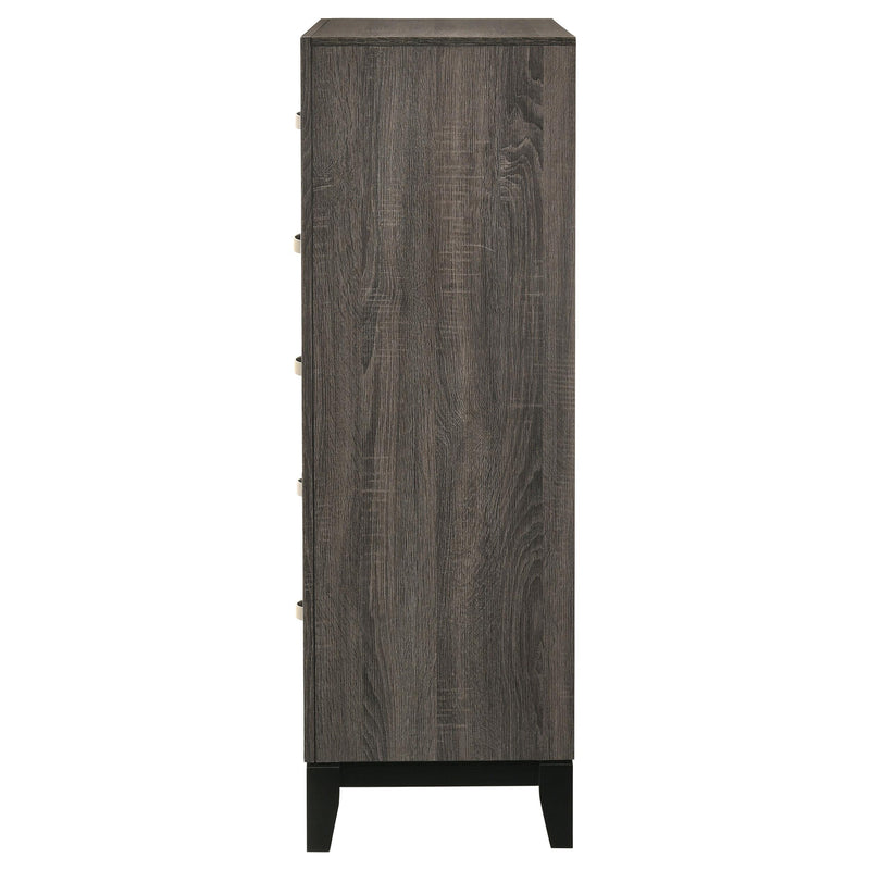  Coaster Furniture Watson 212425 5-Drawer Bedroom Chest - Grey Oak IMAGE 4