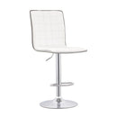 Ashbury Upholstered Adjustable Bar Stools White and Chrome 122089