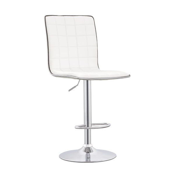 Ashbury Upholstered Adjustable Bar Stools White and Chrome 122089