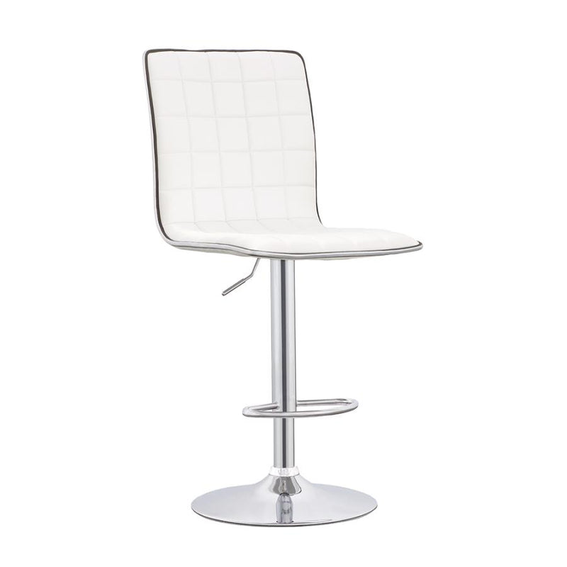 Ashbury Upholstered Adjustable Bar Stools White and Chrome 122089