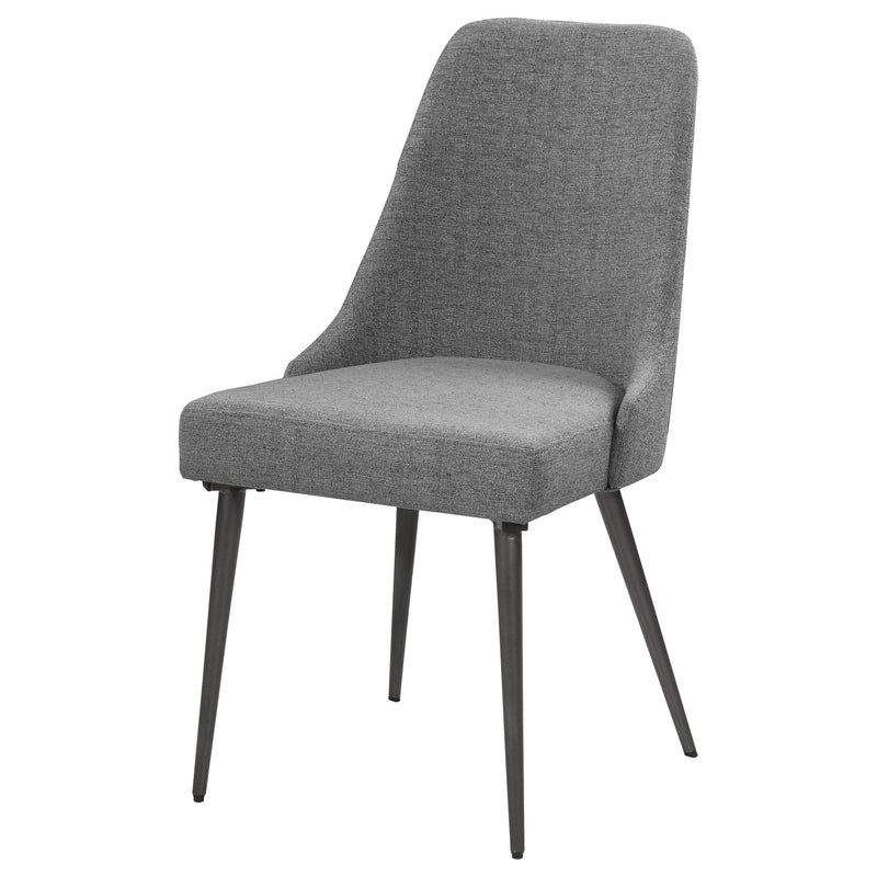 Coaster Furniture Alan 190442 Fabric Upholstered Dining Side Chair - Grey (Set of 2) IMAGE 3