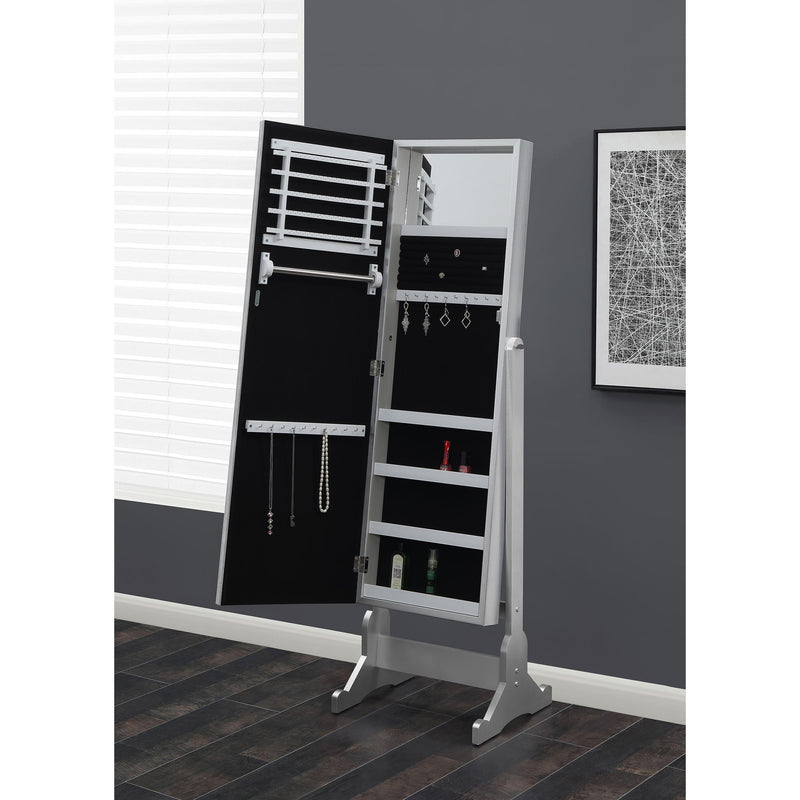  Coaster Furniture Moore 951017 Cheval Mirror with Jewelry Storage - Silver IMAGE 12