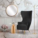 TOV-IHS44150 Julia Black Velvet Wingback Chair