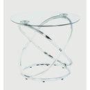  Coaster Furniture Warren 722373 3-piece Oval Glass Top Coffee Table Set - Chrome IMAGE 5