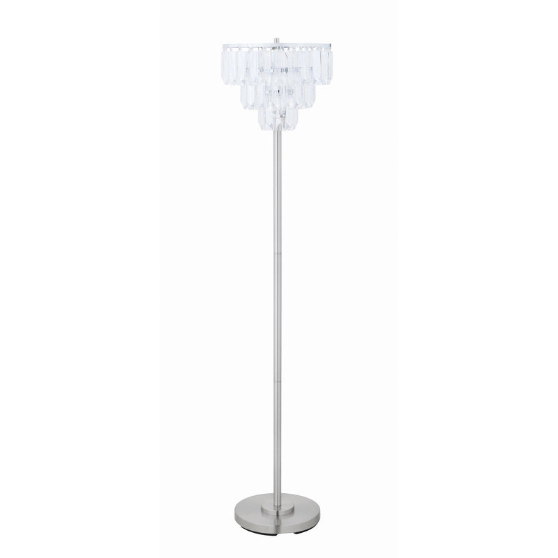  Coaster Furniture Anya 920067 61-inch Hanging Crystal Metal Floor Lamp - Chrome IMAGE 1