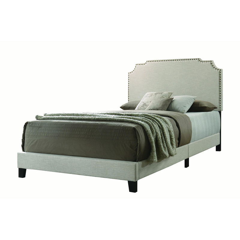 Coaster Furniture Tamarac 310061KE Upholstered Eastern King Panel Bed - Beige IMAGE 1